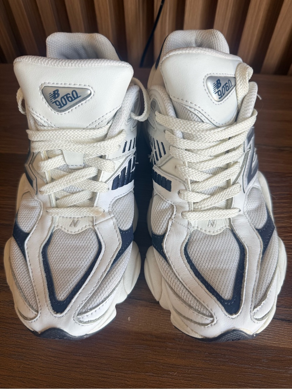 New Balance 9060 White/Navy - Size 7.5